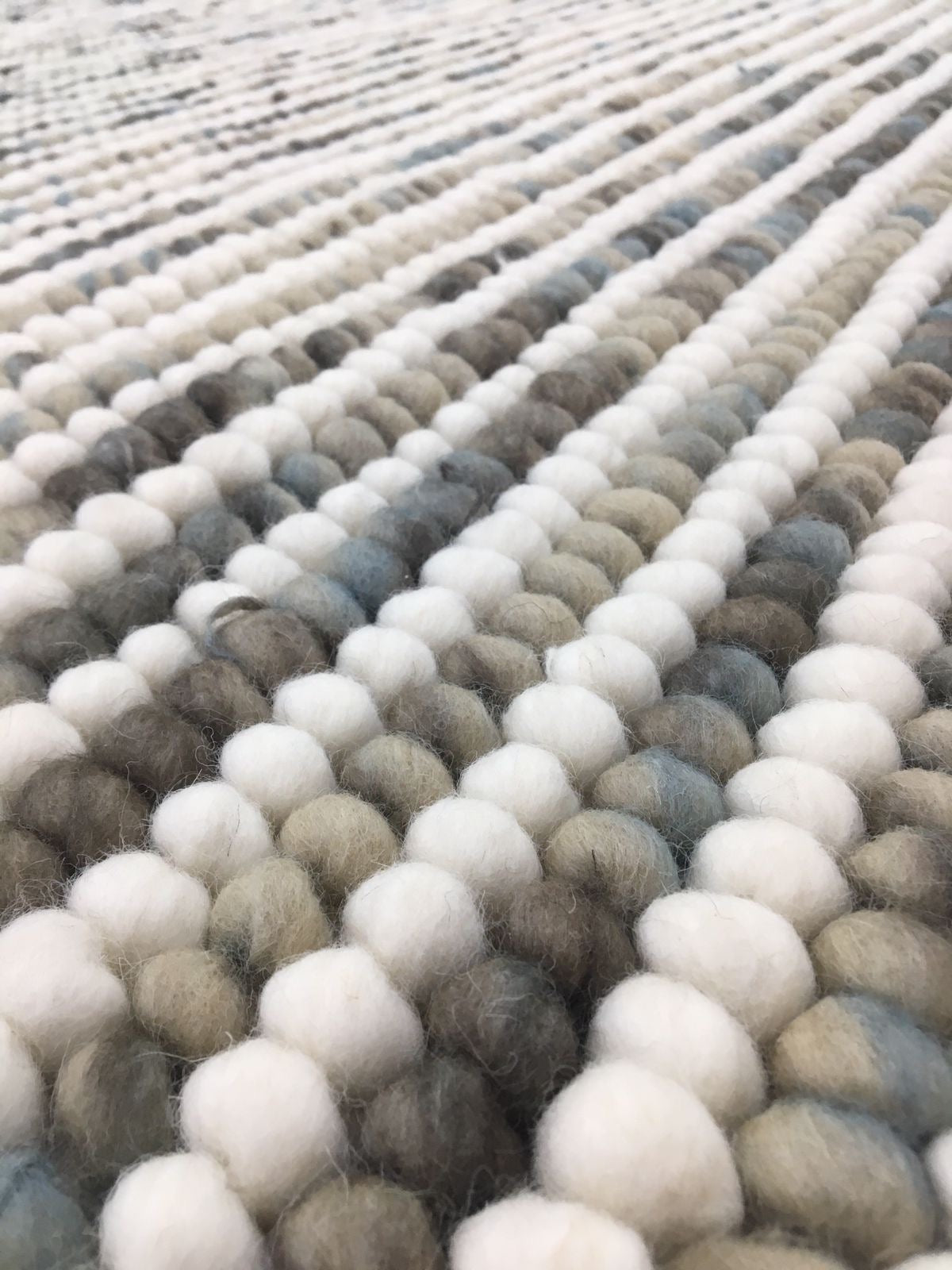Handwoven Multicolor Wool Rug – Artisan Pebble Weave Area Rug – Natural Wool, Textured Finish, Handmade – Modern Boho Home Decor