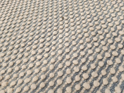 Nordic Pebble Dot Wool Rug – Handwoven Textured Cream & Grey Floor Accent